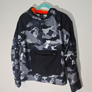 Athletic Works Boys Tech Fleece Black Pullover, Sizes 18 XXL